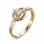 Кольцо Diamant online, золото, 585 проба, фианит