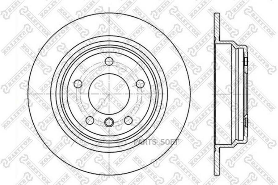 Диск торм. зад. BMW E39 2.0-2.5TD M47/M51/M52/M54 95> STELLOX / арт. 60201537SX - (1 шт)