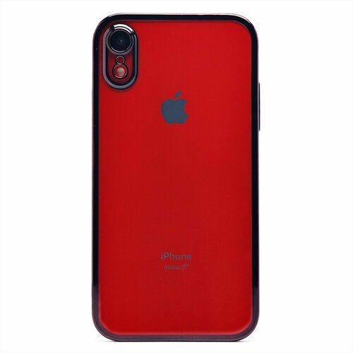 Чехол-накладка PC073 с закрытой камерой для смартфона Apple iPhone XR силикон, черный (213870)