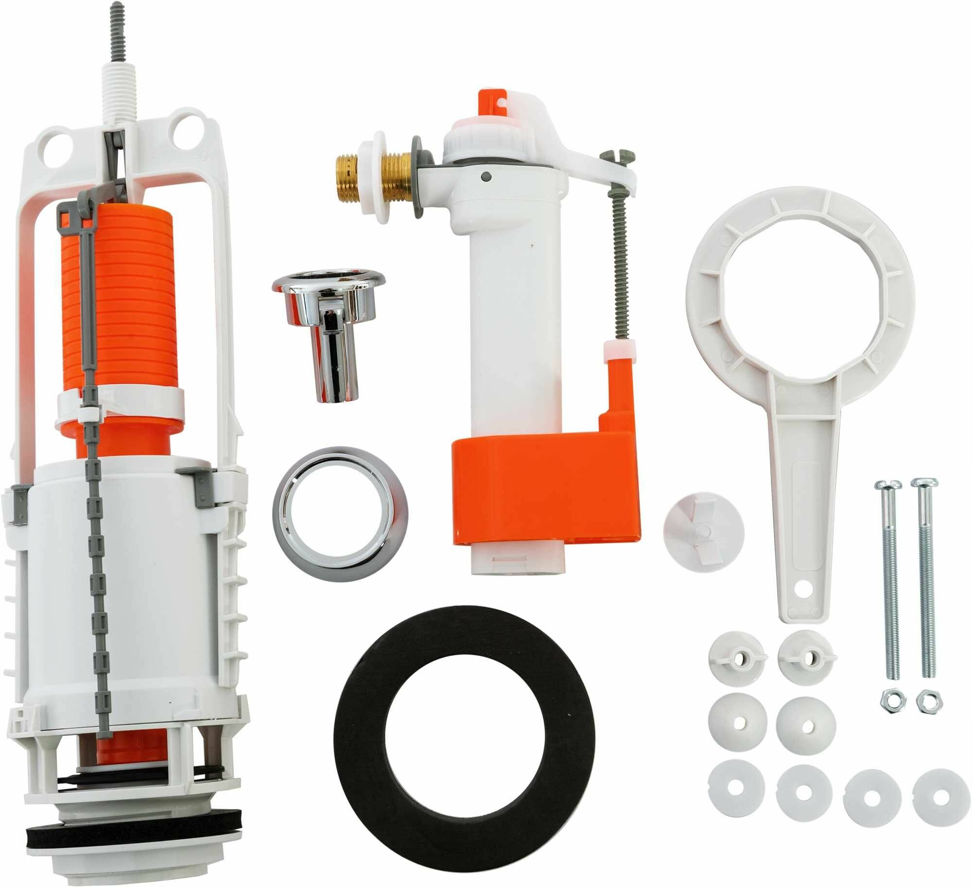 фото Арматура Equation с боковой подводкой воды 1/2", c одинарной кнопкой смыва