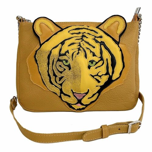 фото Сумка кросс-боди kurguzova, горчичный