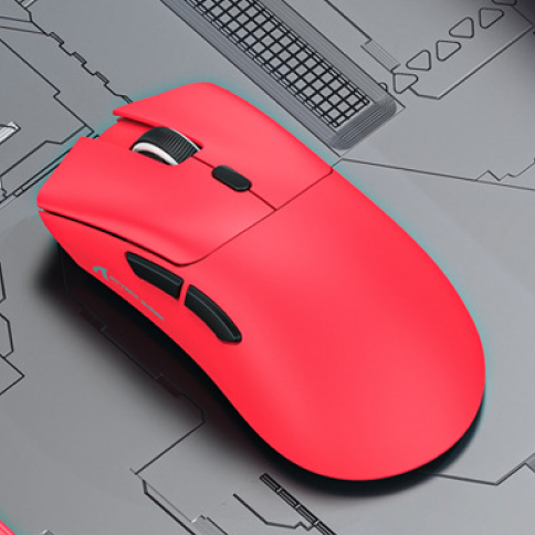 Мышь игровая беспроводная Attack Shark R1 компьютерная Bluetooth + 2.4Ghz USB + проводная мышка для компьютера gaming game wireless mouse красная