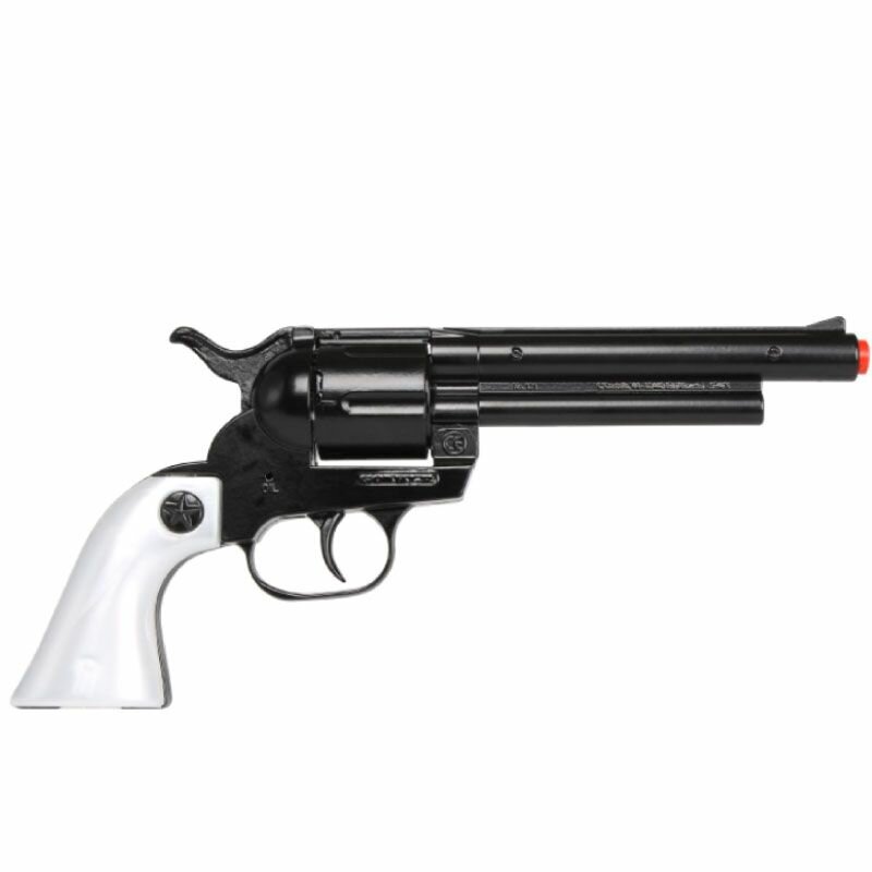 Gonher Металлическое испанское оружие Ковбойский револьвер на 12 пистонов Cowboy цвет чёрный 121/6