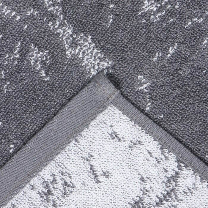 Полотенце махровое "Илья" серый, 50х90см, 100% хлопок, 420гр/м2