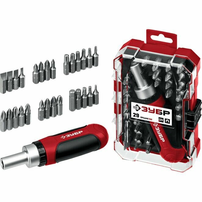 фото Набор: отвертка с насадками ЗУБР 29 шт