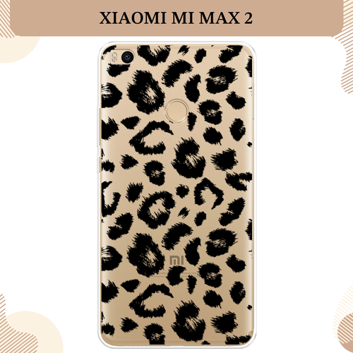 Силиконовый чехол Окрас леопарда фон на Xiaomi Mi Max 2 / Сяоми Mi Max 2, прозрачный