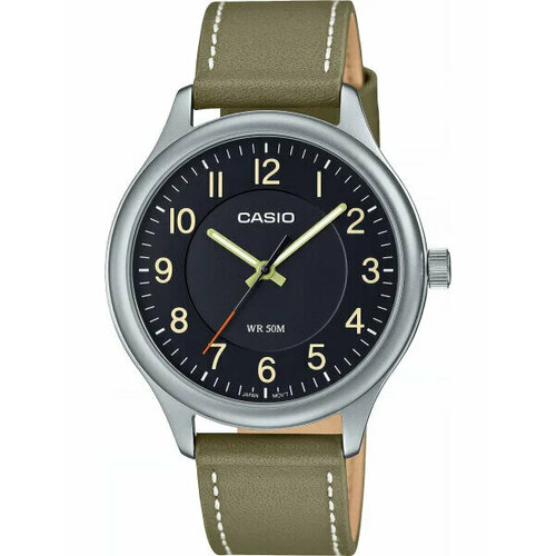 Наручные часы CASIO Collection MTP-B160L-1B2, зеленый, черный ремешок casio mrw s300h 1b2