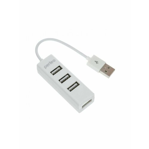 USB хаб (PF_A4526) USB-HUB 4 PORT PF-HYD-6010H, белый usb хаб perfeo usb hub 4 port pf vi h025 белый