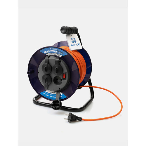 Удлинитель лепсе ГОСТ ПВС 2x1 10А 20м IP44 на пласт. катушке