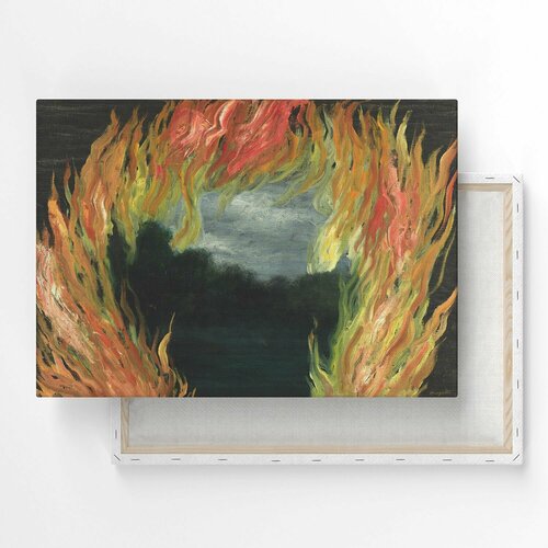 Картина на холсте, репродукция / Магритт Рене - Пейзаж в огне / Размер 30 x 40 см