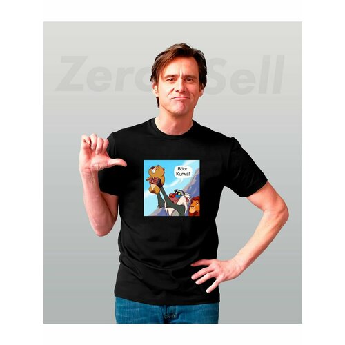 фото Футболка король лев бобркурва, размер l, черный zerosell