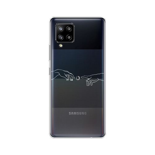 Силиконовый чехол на Samsung Galaxy A42 / Самсунг Галакси A42 Загрузка творения, прозрачный