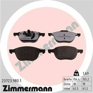 Brake Pad Set перед Zimmermann 23723.980.1