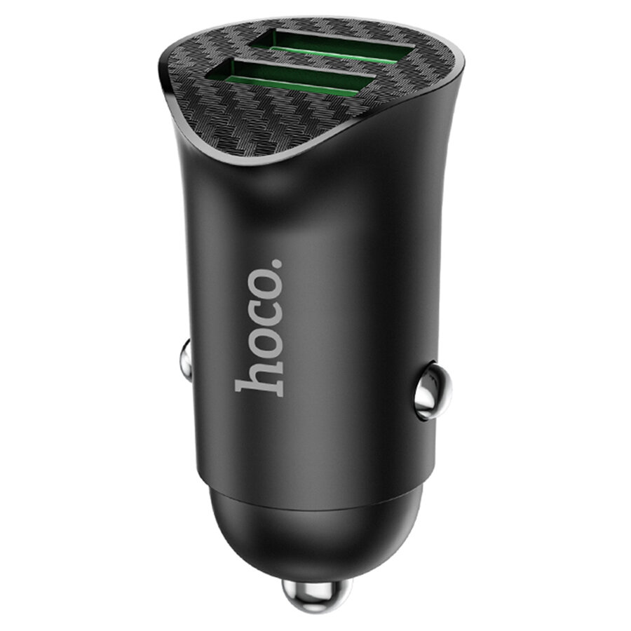 Автомобильное зарядное устройство Hoco USB*USB 18W в прикуриватель машины — фото 1
