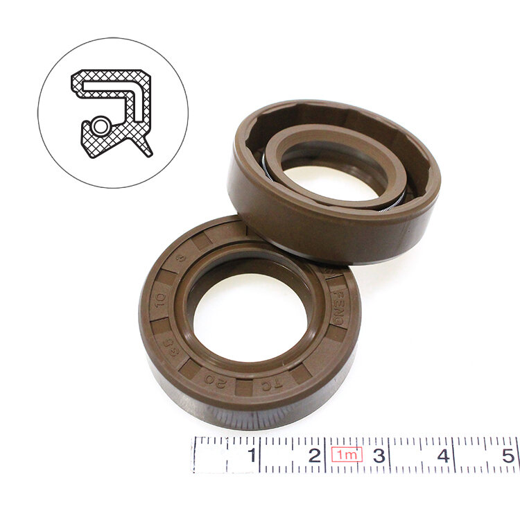 Манжета армированная (Сальник) 20х35х10 (тип 2 / TC) 75FKM (упаковка 2 шт.)