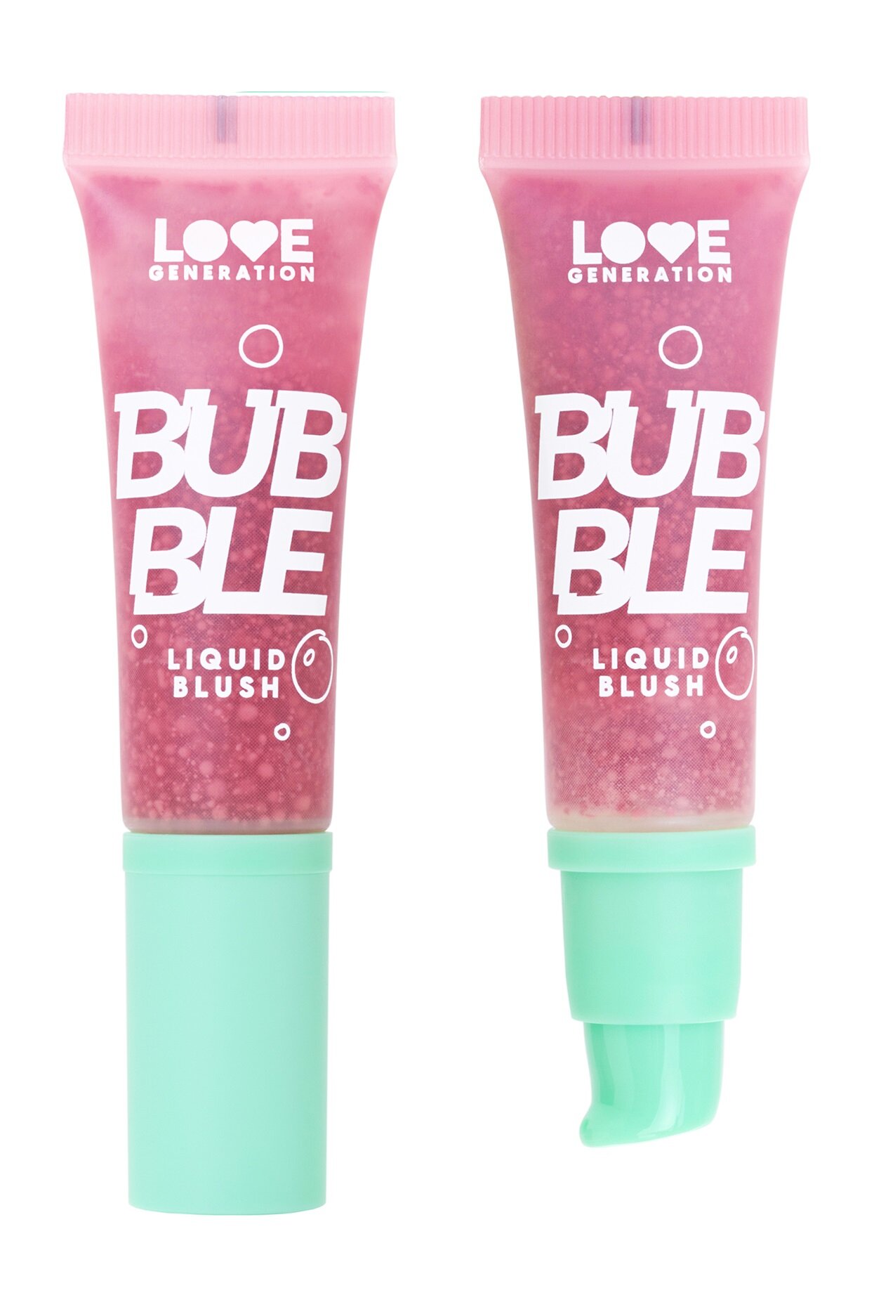 LOVE GENERATION Румяна Bubble для лица, 10 мл, 01 Розово-красный