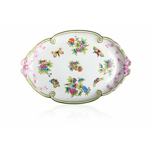 Блюдо овальное с бантами Herend Виктория 40 см
