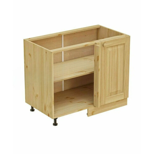 Кухонный модуль напольный тумба угловая 100х56х82 1 дверь сосна бесцветный лак 28732₽