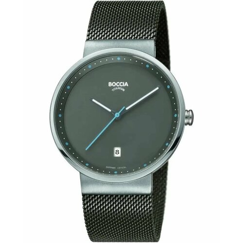 Наручные часы BOCCIA 3615-01, черный, серый