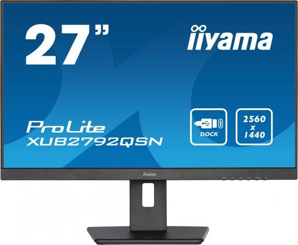 Монитор Iiyama 27 ProLite XUB2792QSN-B5 черный IPS LED 4ms 16:9 HDMI M/M матовая HAS Piv 350cd 178гр/178гр 2560x1440 75Hz DP WQ USB 6.8кг