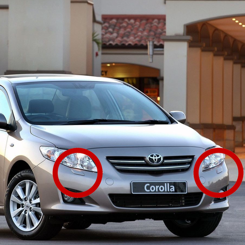 Крышки заглушки форсунок омывателя ФАР подходит для TOYOTA COROLLA 10(X) (06-10гв) левая + правая