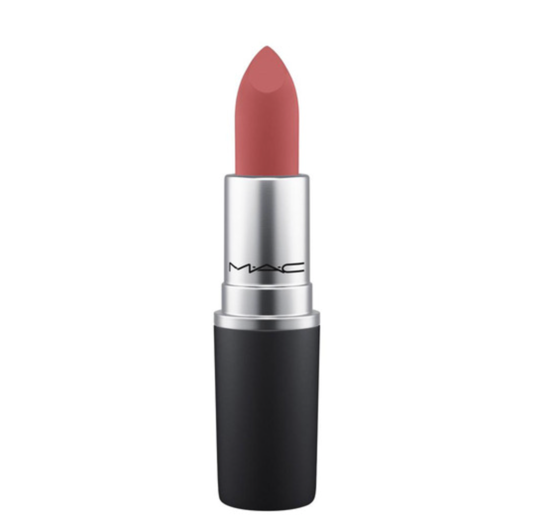 MAC помада для губ Powder Kiss Lipstick увлажняющая матовая, оттенок Brickthrough