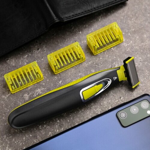 Триммер для волос Luazon LTRI-04 для усовбороды 3 насадки АКБ черно-зеленый 143400₽