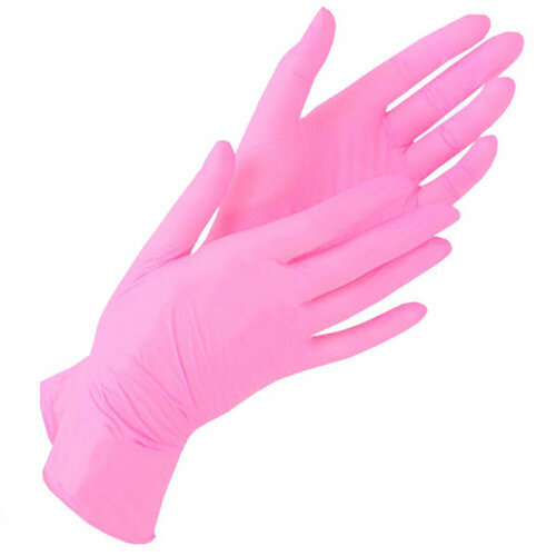 Перчатки медицинские нитриловые Aliance розовые XL, 45 пар