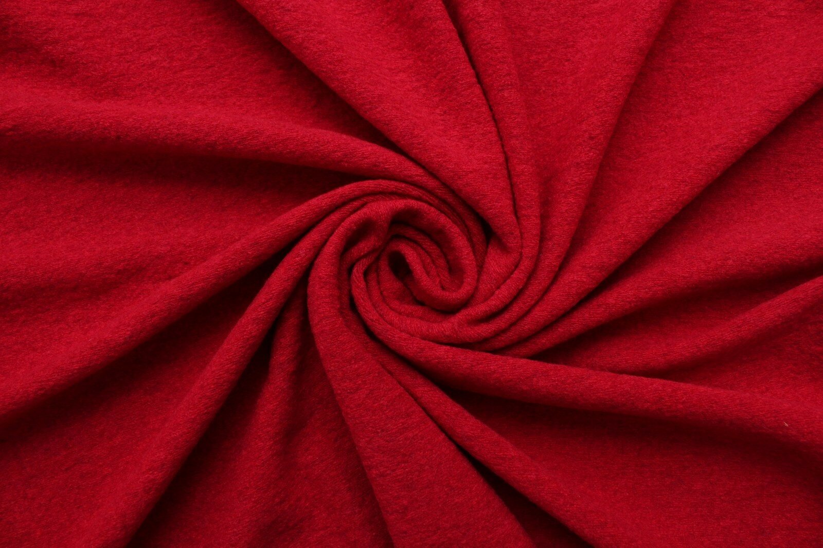 Ткань Лоден шерстяной с ворсом ярко-красный, 470 г/пм, ш152см, 0,5 м