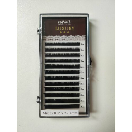 Ресницы для наращивания Luxury Mix C/0.05 x 7-14mm luxury lashes ресницы для наращивания mix d 0 12 5 12 мм