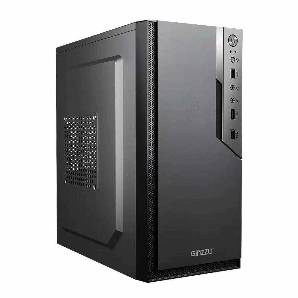 Корпус GINZZU B150 Black, mATX, NoPSU, 2xU2, без БП