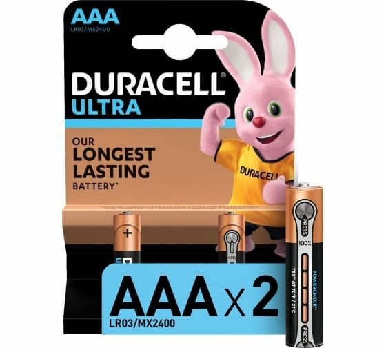 Батарейки DURACELL Ultra Power AAA 2 шт Б0038760