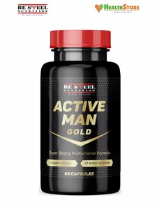 Фото Витаминно-минеральный комплекс спортивный Be Steel Nutrition Active Man Gold 60 капсул спортивные витамины для мужчин