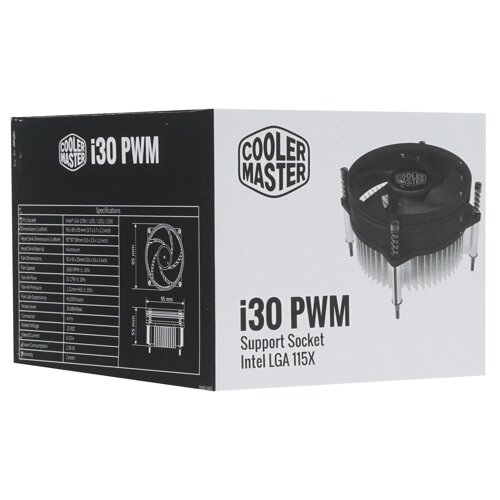 Кулер для процессора Cooler Master i30 PWM, серебристый/черный - фото №14