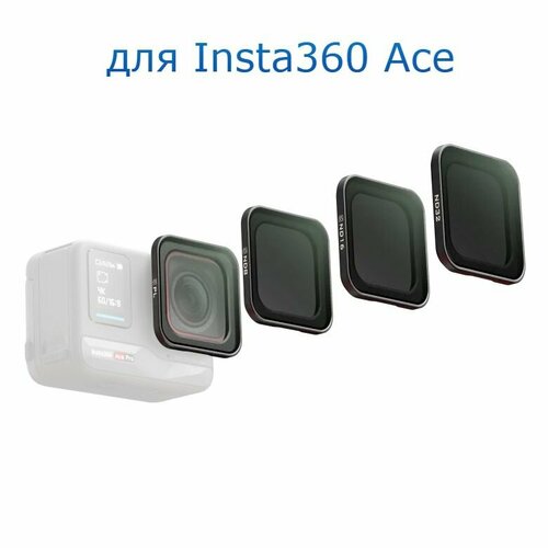 Набор из 4-х ND-фильтров для экшн-камеры Instа360 Асe фильтры telesin для gopro hero 10 9 nd8 pl nd16 pl nd32 pl