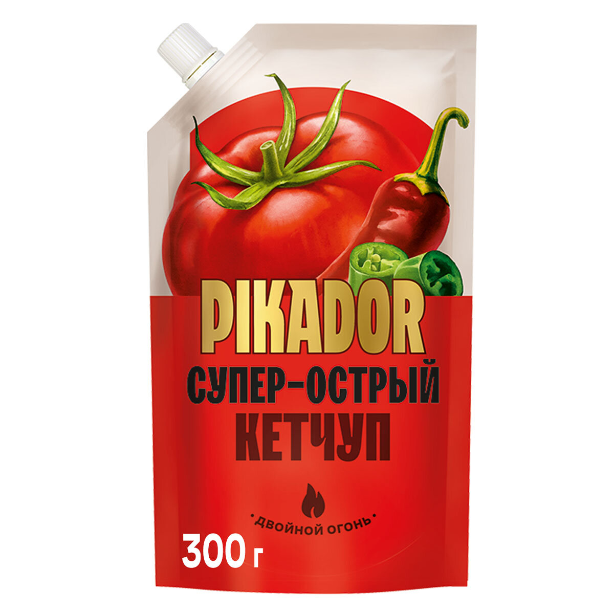 Томатный кетчуп PIKADOR супер-острый, 300 г, Россия