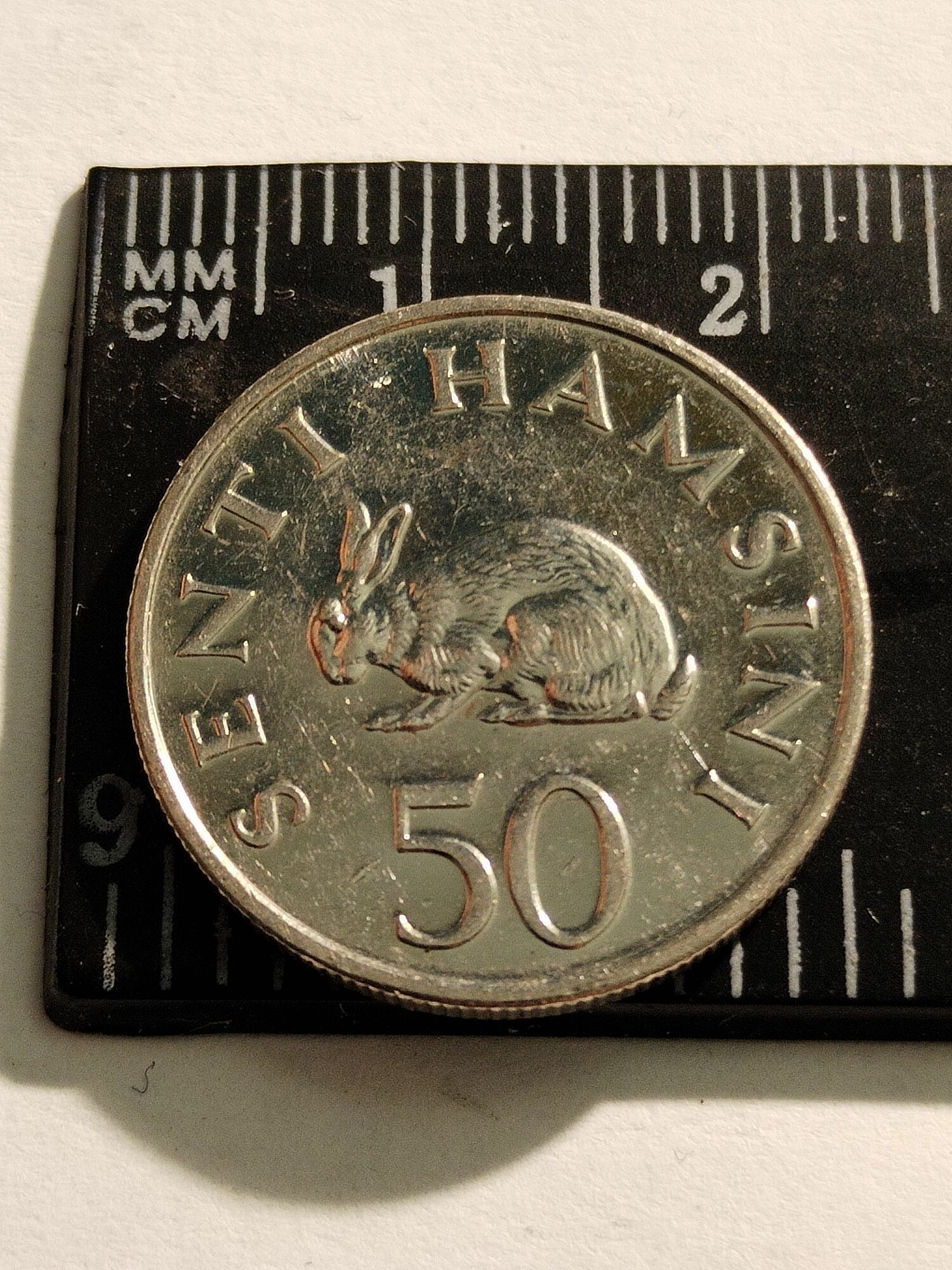 Танзания 50 центов 1990. Кролик.