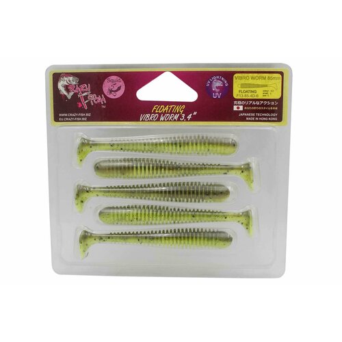 Приманка Crazy Fish Vibro worm 3,4 F13-85-4D-6 приманка crazy fish vibro worm 3 11 75 м59 6