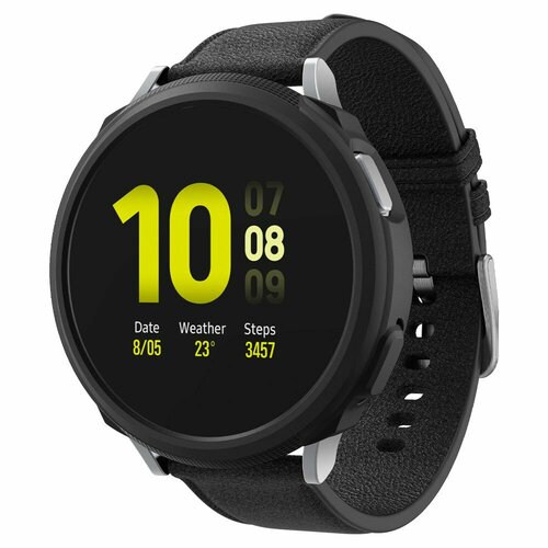 Чехол Spigen на Samsung Galaxy Watch 5/4 (44 mm) (ACS03138) Liquid Air / Спиген для Галакси Вотч Противоударный, тонкий, черный