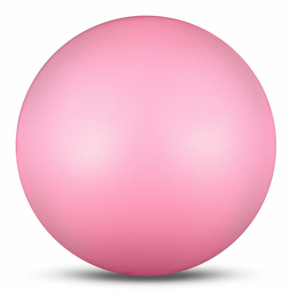 Мяч для художественной гимнастики INDIGO IN315-PI, 15 см, ПВХ, розовый металлик