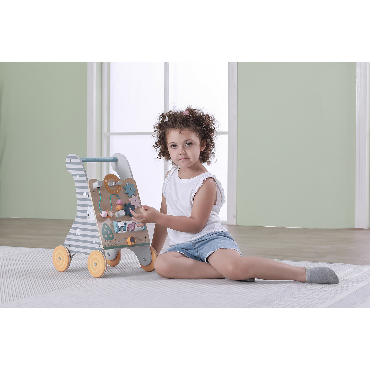 Ходунки-каталка Viga Toys PolarB с бизибордом (44028) - фото №11