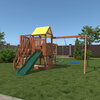 Деревянная детская игровая площадка CustWood Junior Color JC5 - безопасный и комфортный игровой спортивный комплекс / домик / площадка для дачи - изображение