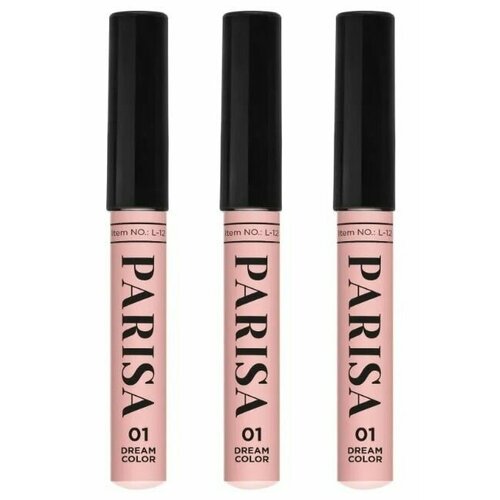 Parisa Cosmetics Помада-карандаш для губ L-12, №01 Розовый нюд, 2,49 г, 3 шт помада карандаш для губ parisa cosmetics dream color 11 слива 2 49г