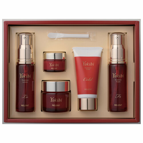 Подарочный набор уходовой косметики для лица Relent Yokibi Essence Select Set, 5 продуктов лосьон эссенция для сухой кожи лица yokibi essence lotion лосьон эссенция 250мл