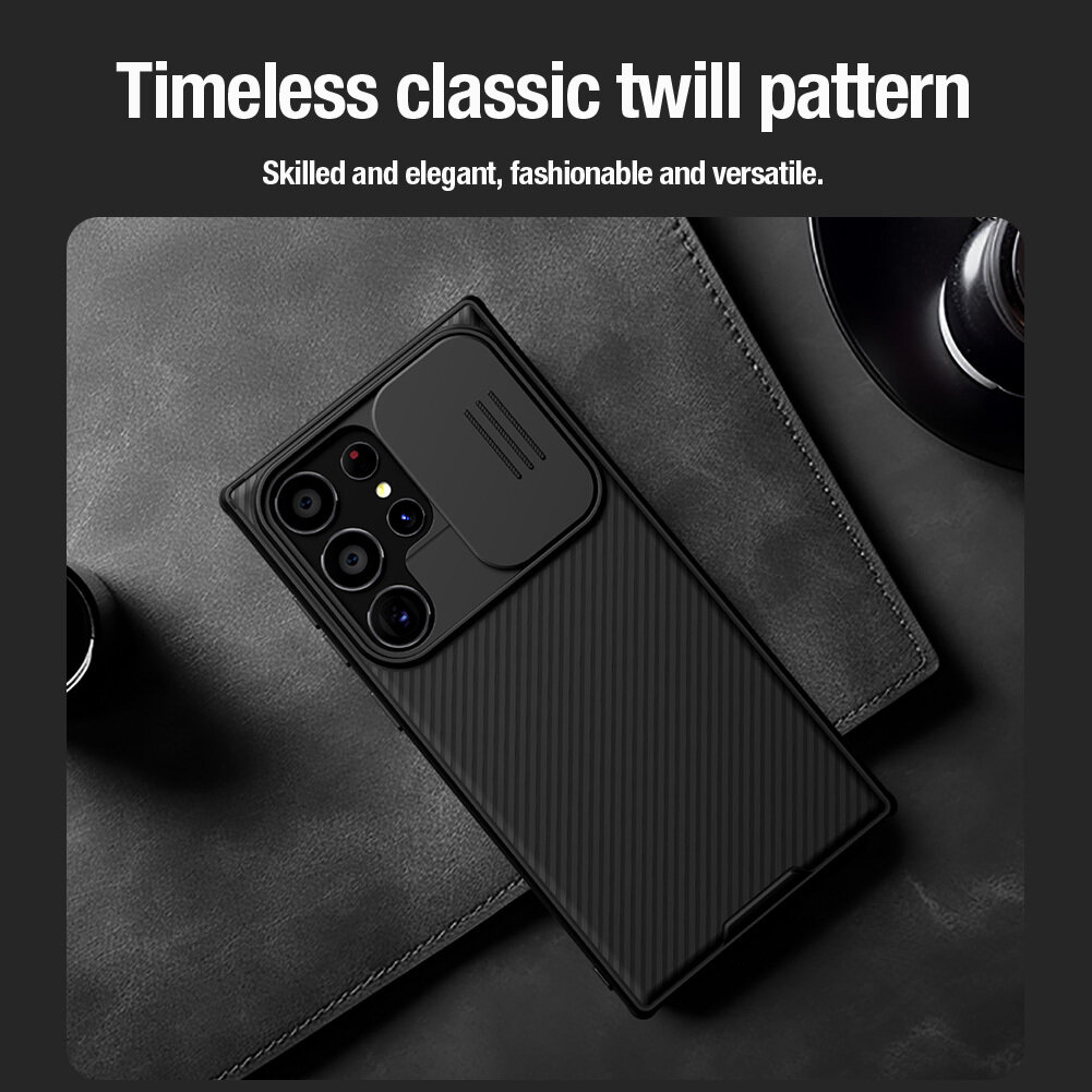 Чехол усиленный с защитной шторкой для камеры от Nillkin на Samsung Galaxy S24 Ultra, серия CamShield Pro Case — фото 1