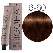 Schwarzkopf IGORA ROYAL Absolute 6-60 Тёмно-русый коричневый натуральный Стойкая крем-краска для седых волос 60 мл