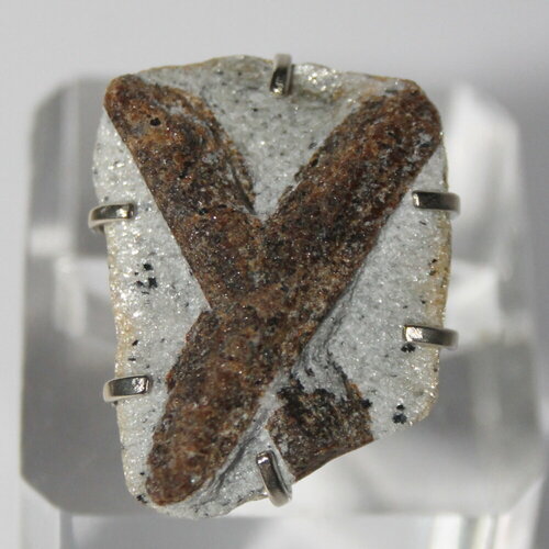 Кольцо True Stones, размер 18, белый, коричневый кольцо true stones коралл размер 18 коричневый