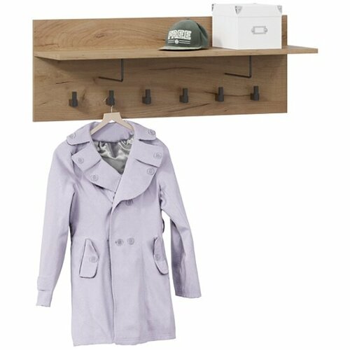 Вешалка Трия Хилтон комбинированная 900 Исп22 Дуб Крафт ЗолотойЧерный 3060₽