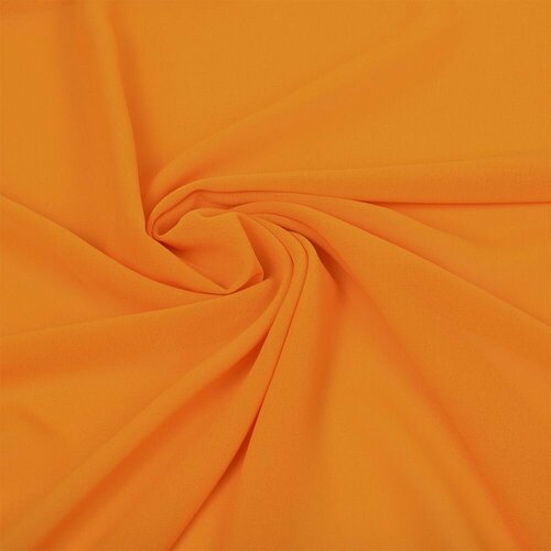 Ткань креп-шифон арт. TBY.8021-192 плот.105г/м2 100% ПЭ шир. 150см цв.192 светло-оранжевый уп.5м