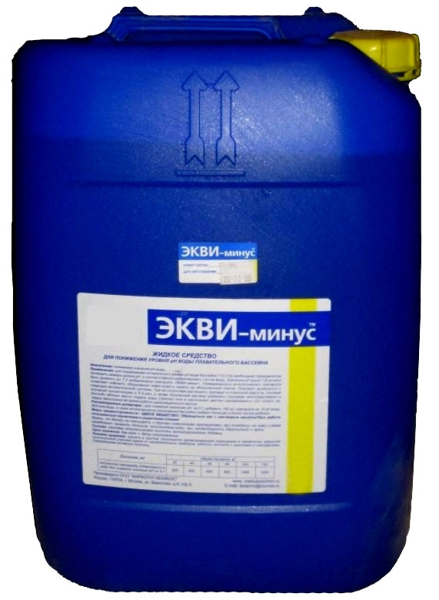 Жидкий pH минус для бассейна Маркопул Кемиклс Экви-минус канистра 20 л (25 кг)